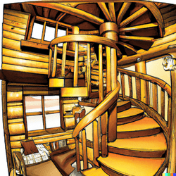 Why Choose a Spiral Staircase in your Log Home?